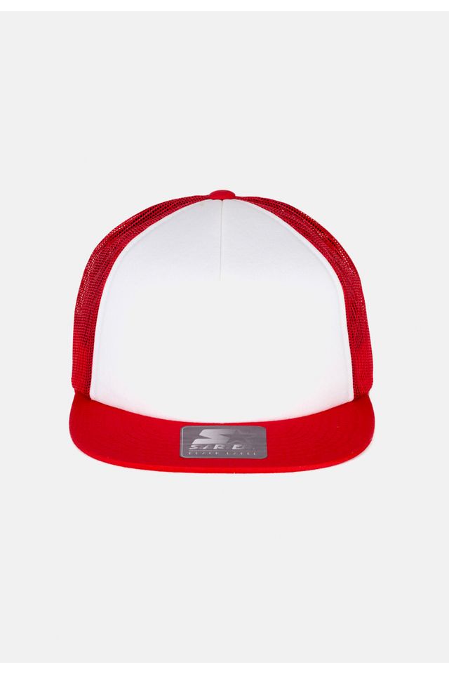 Boné Starter Aba Reta Snapback Trucker Foam Vermelho - ÚNICO Boné Starter Aba Reta Snapback Trucker Foam Vermelho - ÚNICO