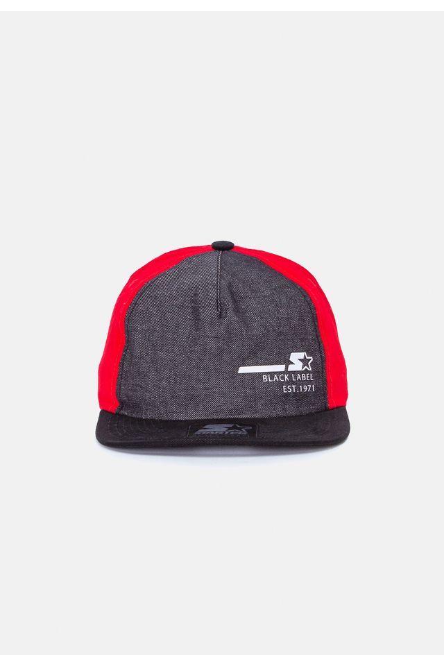 Boné Starter Aba Reta Strapback Desestruturado Vermelho - ÚNICO