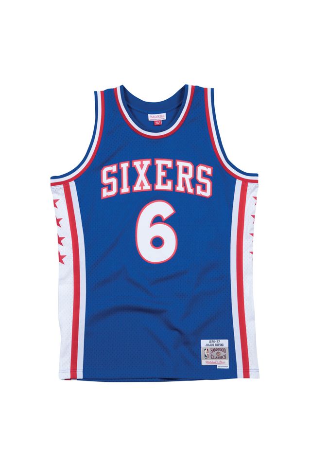 Regata Mitchell & Ness Swingman Jersey Philadelphia 76ers 1976-77 Julius Erving Azul Royal - P Regata Mitchell & Ness Swingman Jersey Philadelphia 76ers 1976-77 Julius Erving Azul Royal - P