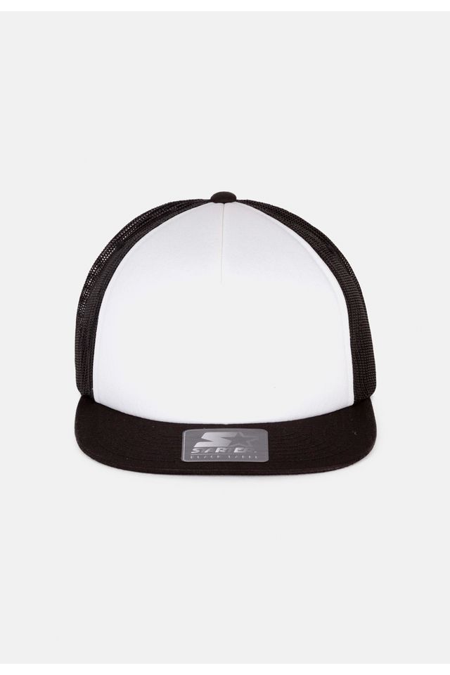 Boné Starter Aba Reta Snapback Trucker Foam Preto - ÚNICO