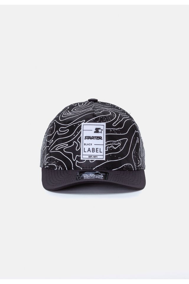 Boné Starter Aba Curva Snapback Preto - ÚNICO