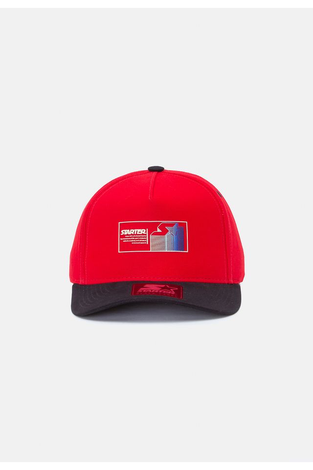 Boné Starter Aba Curva Snapback Vermelho - ÚNICO Boné Starter Aba Curva Snapback Vermelho - ÚNICO