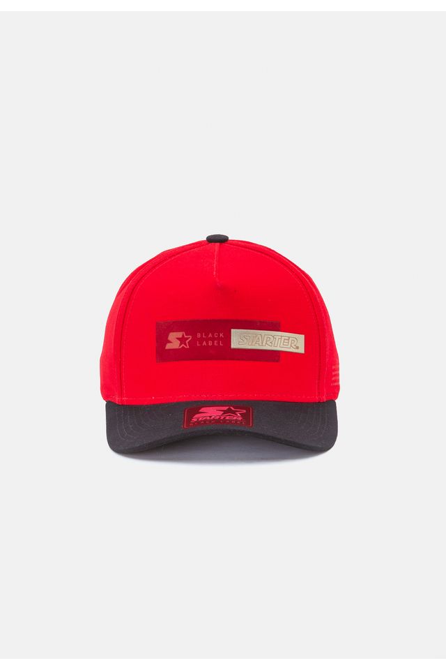 Boné Starter Aba Curva Snapback Vermelho - ÚNICO