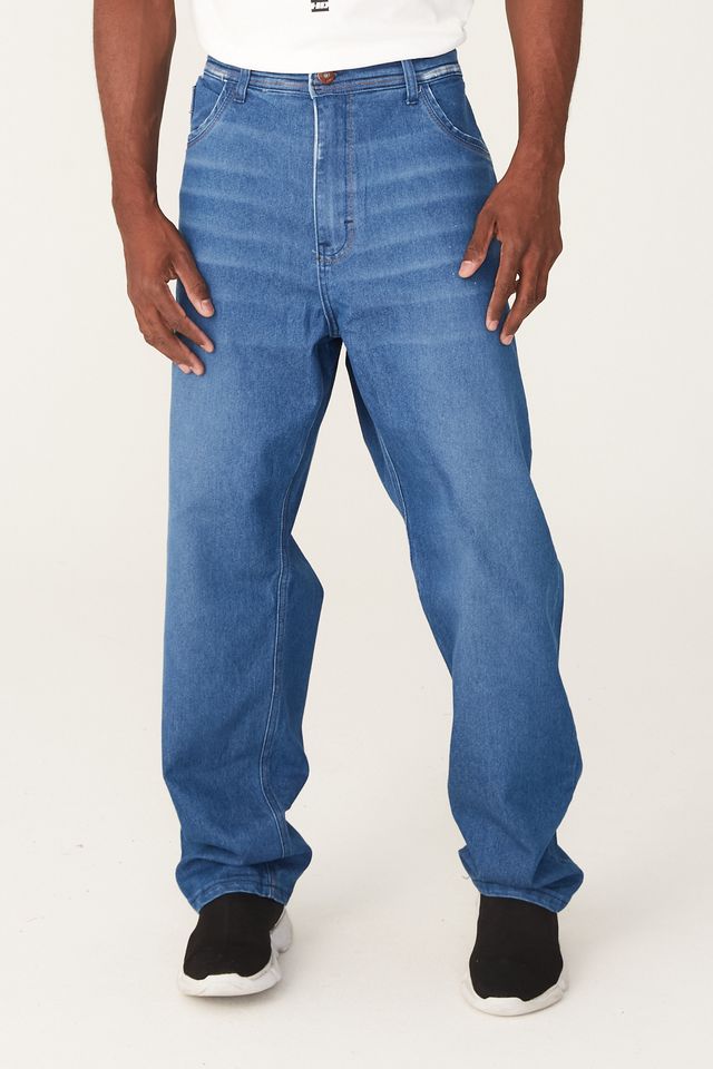 Calça Jeans HD Plus Size Regular Confort Fit Azul - 50 Calça Jeans HD Plus Size Regular Confort Fit Azul - 50