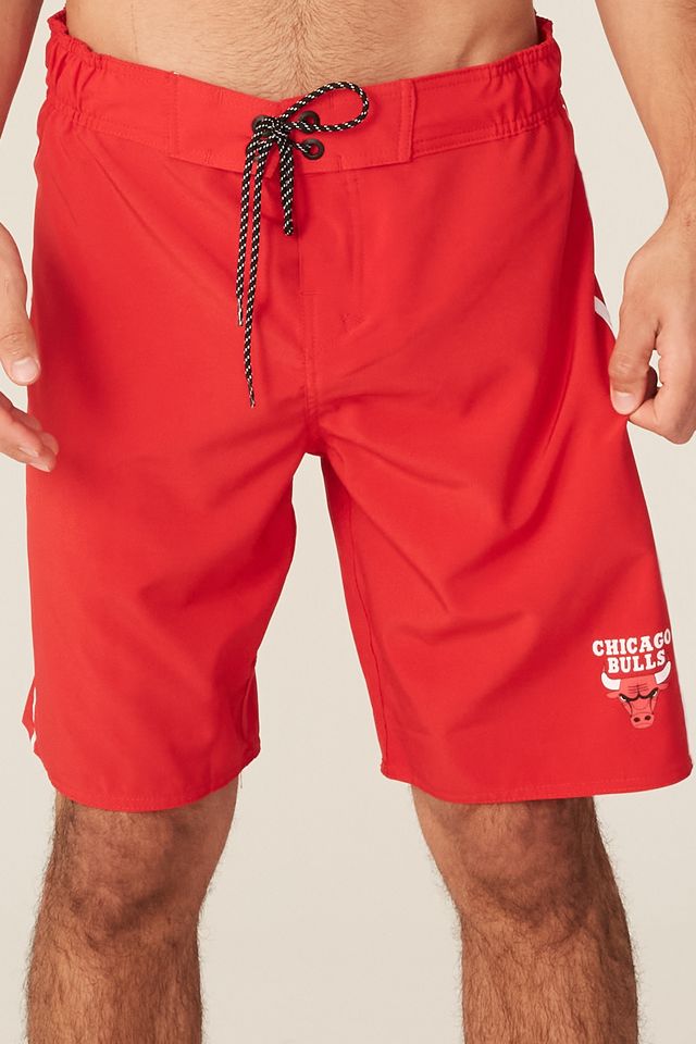 Boardshort NBA Com Elástico Chicago Bulls Vermelho - P