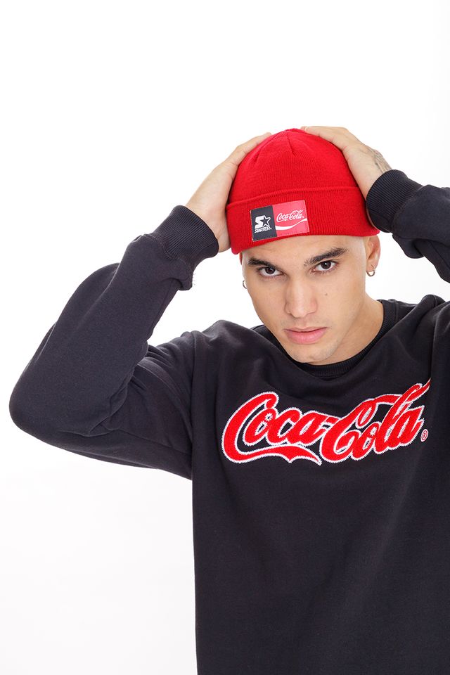 Gorro Starter Collab Coca Cola Label Front Vermelho - ÚNICO Gorro Starter Collab Coca Cola Label Front Vermelho - ÚNICO