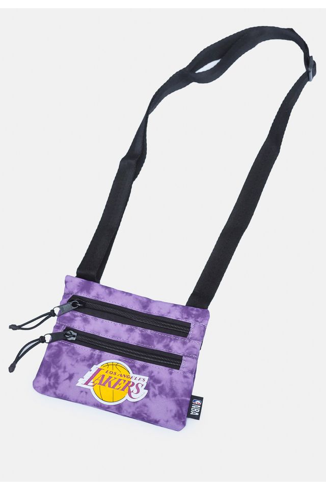 Bolsa NBA Shoulder Bag Tie Dye Los Angeles Lakers Lilás - ÚNICO