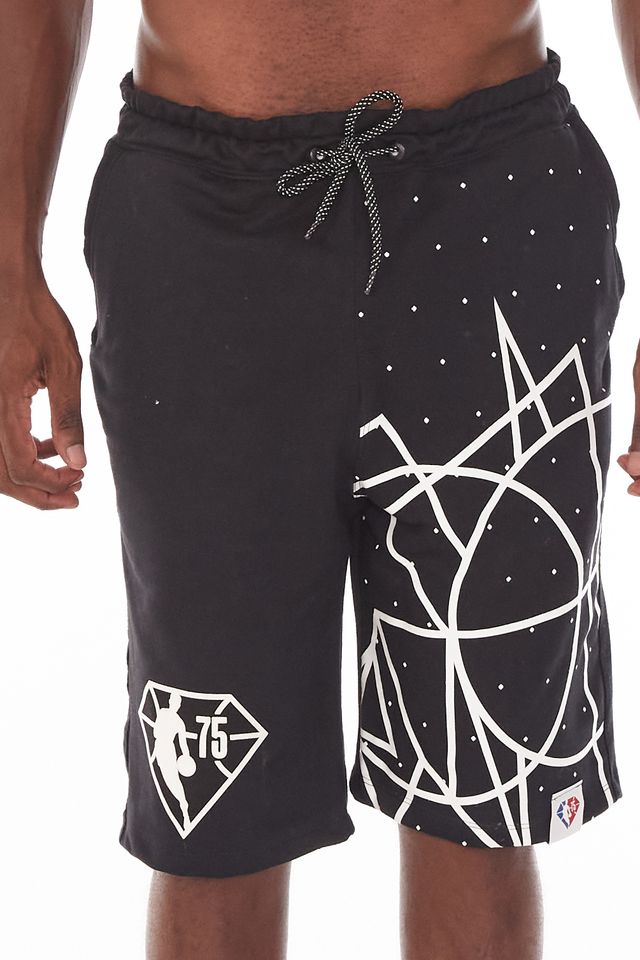 Bermuda NBA Moletom Diamond Preta - P