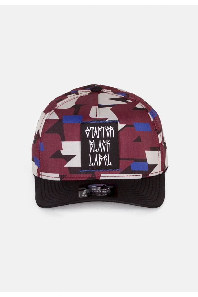 Boné Starter Aba Curva Snapback Black Label Preto - ÚNICO
