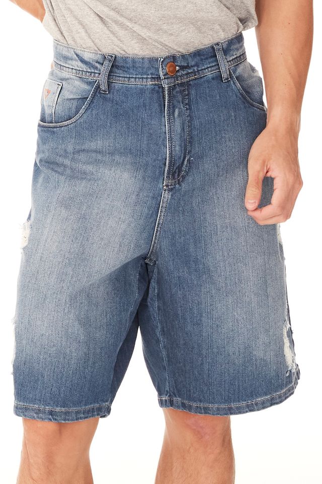 Bermuda HD Plus Size Jeans Regular Confort Azul - 50 Bermuda HD Plus Size Jeans Regular Confort Azul - 50