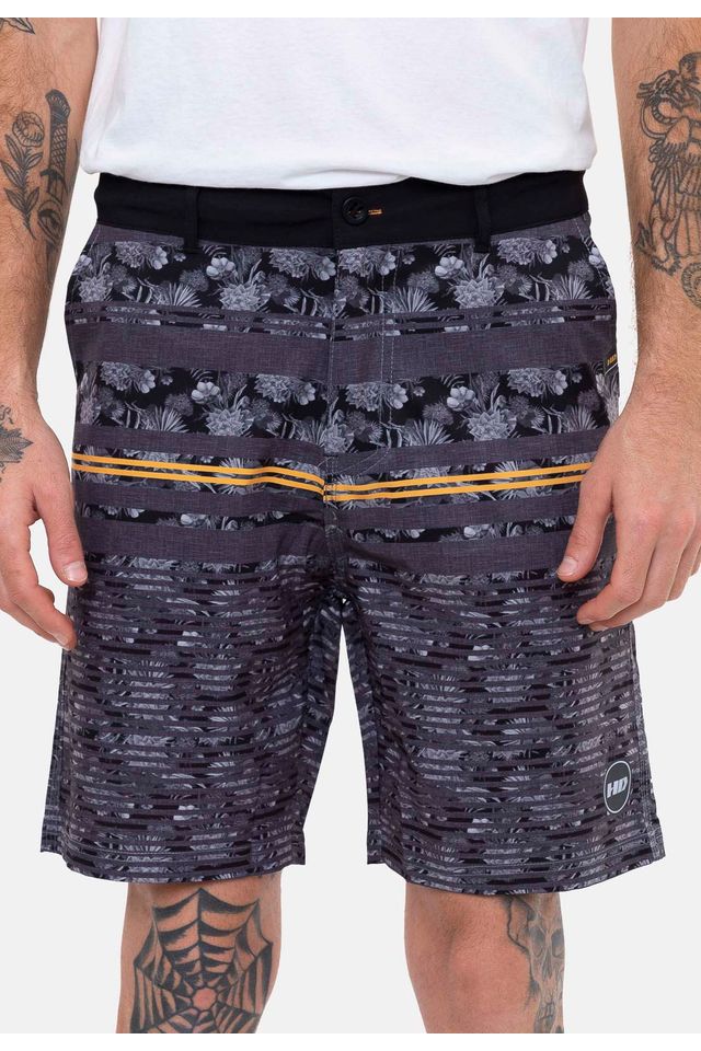 Boardshort HD Híbrido Preto - 38