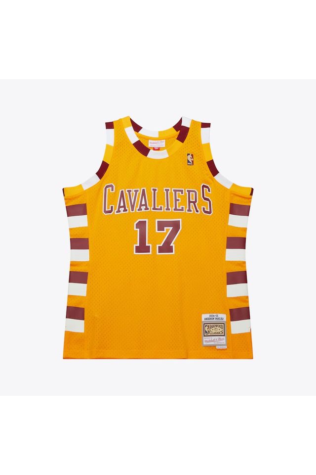 Regata Mitchell & Ness NBA Hardwood Classics Swingman Jersey Cleveland Cavaliers 2004/05 Anderson Varejão Amarela - M Regata Mitchell & Ness NBA Hardwood Classics Swingman Jersey Cleveland Cavaliers 2004/05 Anderson Varejão Amarela - M