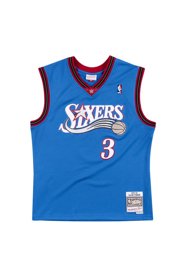 Regata Mitchell & Ness Alternate Swingman Jersey Philadelphia 76ers 1999-00 Allen Iverson Azul Royal - P Regata Mitchell & Ness Alternate Swingman Jersey Philadelphia 76ers 1999-00 Allen Iverson Azul Royal - P