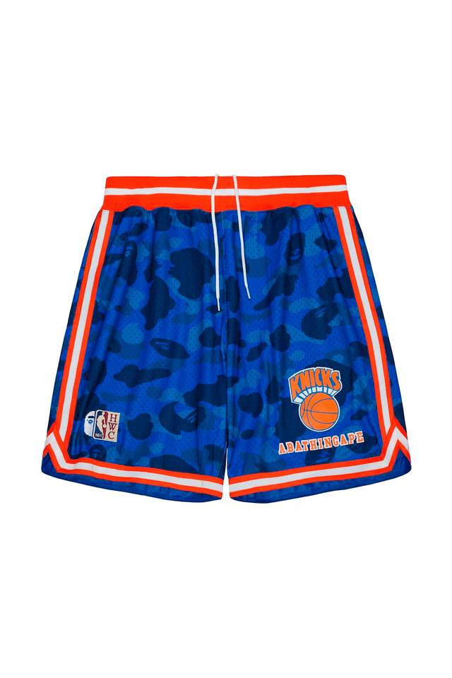Shorts Mitchell & Ness x BAPE New York Knicks Azul Royal - M Shorts Mitchell & Ness x BAPE New York Knicks Azul Royal - M