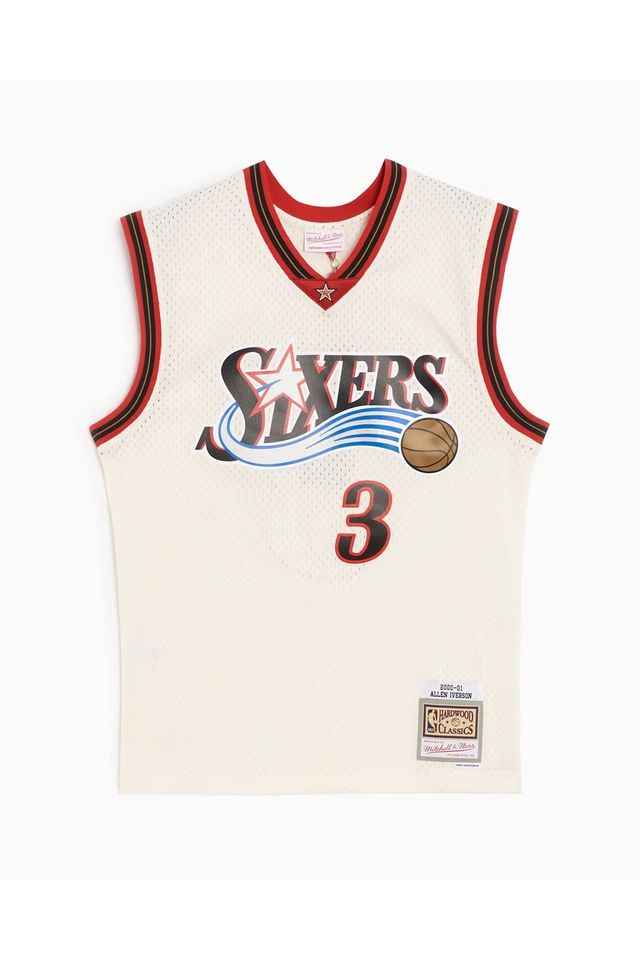 Regata Mitchell & Ness Road Swingman Jersey Philadelphia 76ers 2000-01 Allen Iverson Off White - XGG Regata Mitchell & Ness Road Swingman Jersey Philadelphia 76ers 2000-01 Allen Iverson Off White - XGG