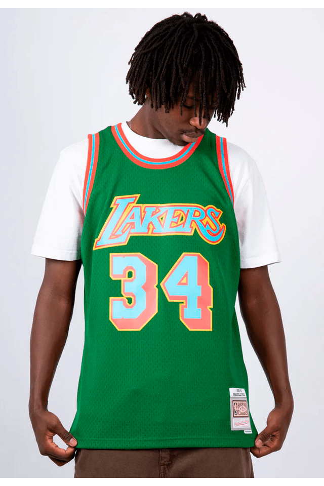 Regata Mitchell & Ness NBA Classic Jersey Stateside Los Angeles Lakers Shaquille O'Neal 1996-97 Verde - M Regata Mitchell & Ness NBA Classic Jersey Stateside Los Angeles Lakers Shaquille O'Neal 1996-97 Verde - M