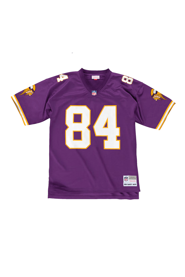 Camisa Mitchell & Ness NFL Legacy Jersey Minnesota Vikings Randy Moss 1998 Roxa - M