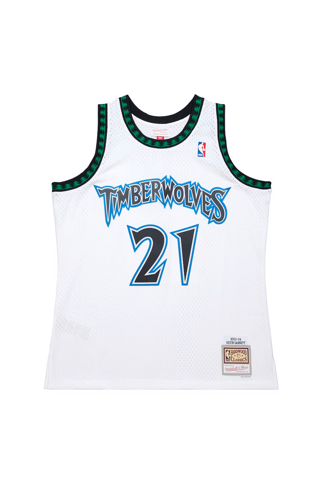Regata Mitchell & Ness NBA Swingman Jersey Minnesota Timberwolves Kevin Garnett 2003-04 Branca - M Regata Mitchell & Ness NBA Swingman Jersey Minnesota Timberwolves Kevin Garnett 2003-04 Branca - M