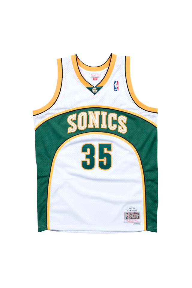 Regata Mitchell & Ness NBA Swingman Jersey Seattle SuperSonics Kevin Durant 2007-08 Branca - M