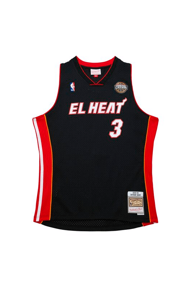 Regata Mitchell & Ness NBA Swingman Jersey El Heat Miami Heat Dwyane Wade 2008-09 Preta - M