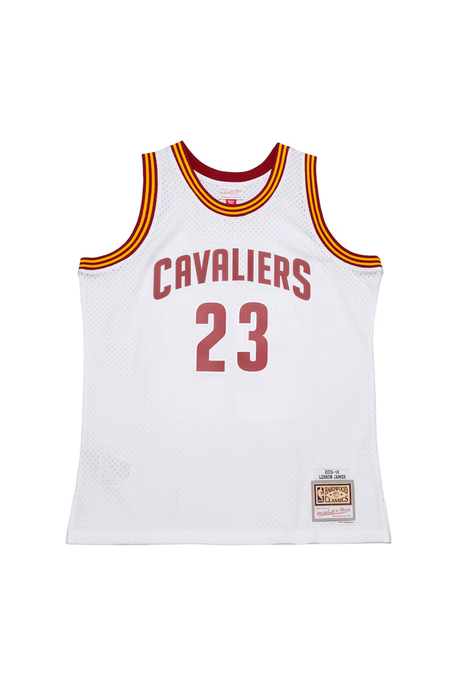 Regata Mitchell & Ness NBA Swingman Jersey Cleveland Cavaliers LeBron James 2015-16 Branca - M