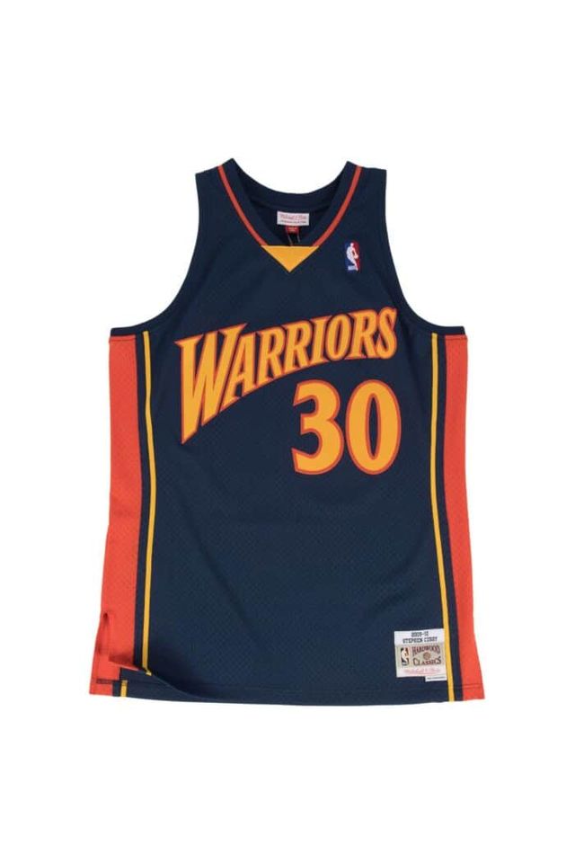 Regata Mitchell & Ness Road Swingman Jersey Golden State Warriors 2009-2010 Stephen Curry Azul - Plus P
