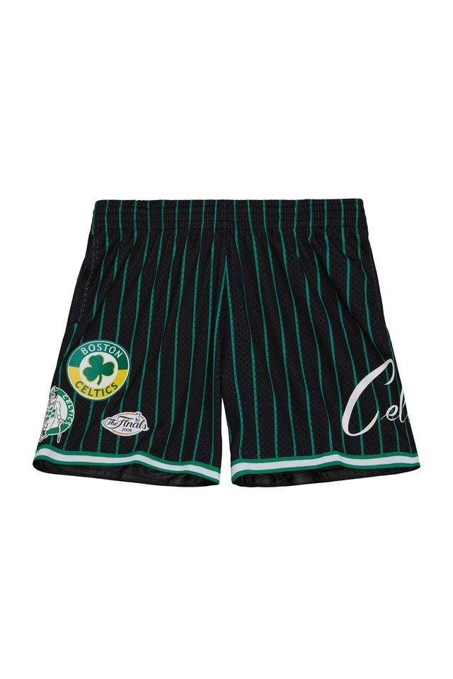 Shorts Mitchell & Ness Jersey City Collection Mesh Boston Celtics Preto - XGG