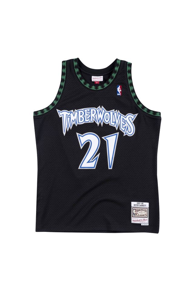 Regata Mitchell & Ness Alternate Swingman Jersey Minnesota Timberwolves 1997-98 Kevin Garnett Preta - M
