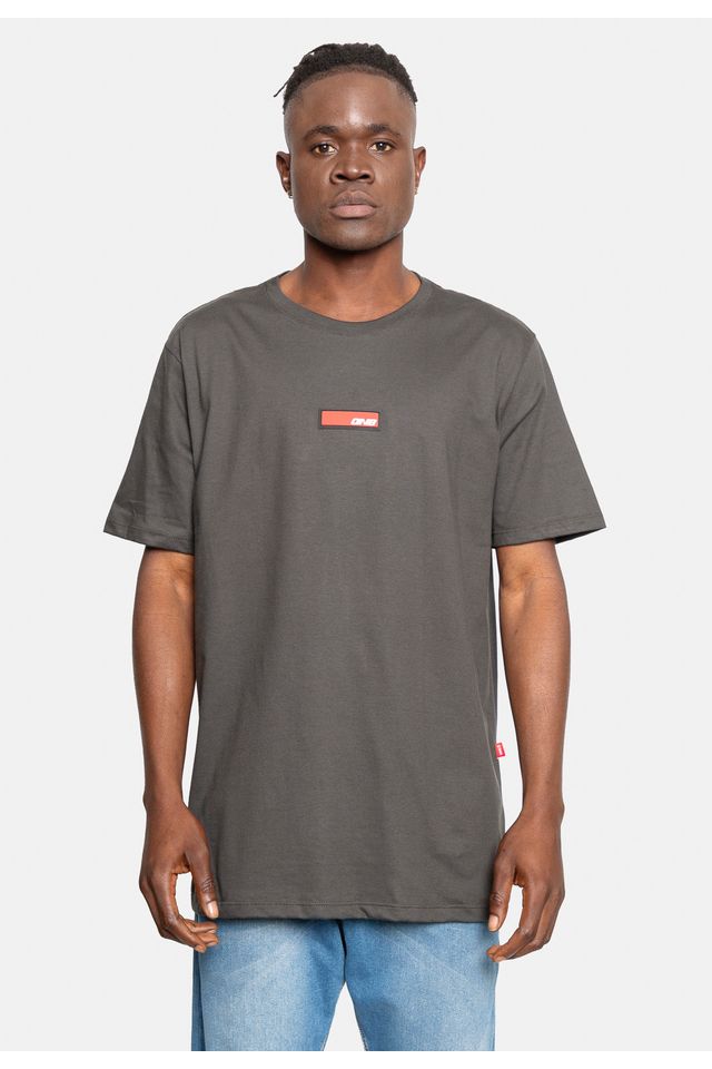 Camiseta Onbongo Estampada Chumbo - P