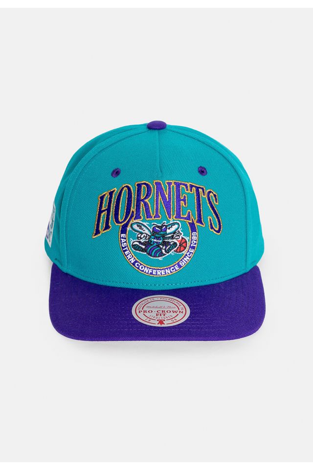 Boné Mitchell & Ness NBA Crown Jewels Pro Snapback Hwc Hornets Verde - ÚNICO Boné Mitchell & Ness NBA Crown Jewels Pro Snapback Hwc Hornets Verde - ÚNICO