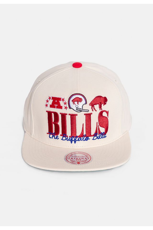 Boné Mitchell & Ness NFL Reframe Retro Snapback Bills Off White - ÚNICO Boné Mitchell & Ness NFL Reframe Retro Snapback Bills Off White - ÚNICO