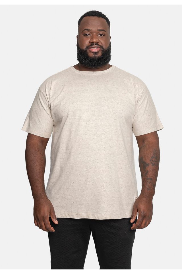Camiseta HD Estampada Plus Size Natural - Plus P Camiseta HD Estampada Plus Size Natural - Plus P