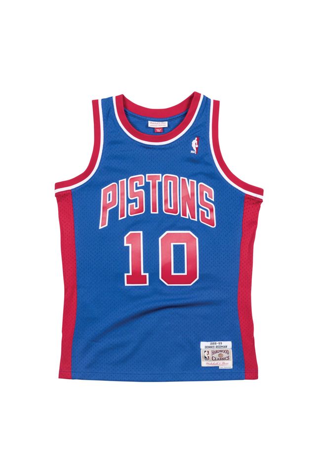 Regata Mitchell & Ness Road Swingman Jersey Detroit Pistons 1988-89 Dennis Rodman Azul Royal - P