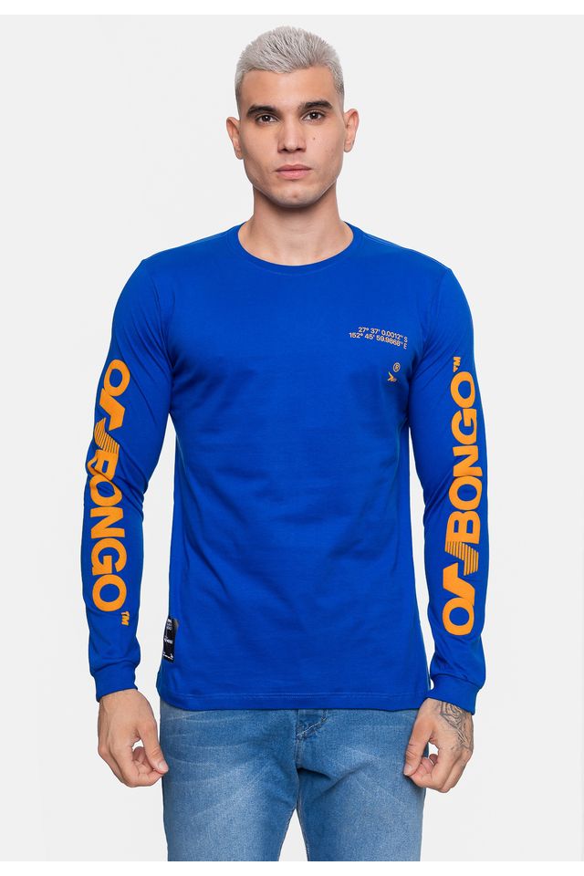 Camiseta Onbongo Manga Longa Masculina Breaker Azul Royal - P Camiseta Onbongo Manga Longa Masculina Breaker Azul Royal - P