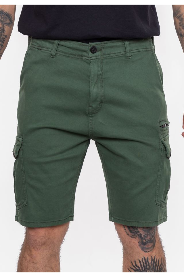 Bermuda Onbongo Cargo Verde Militar - 38