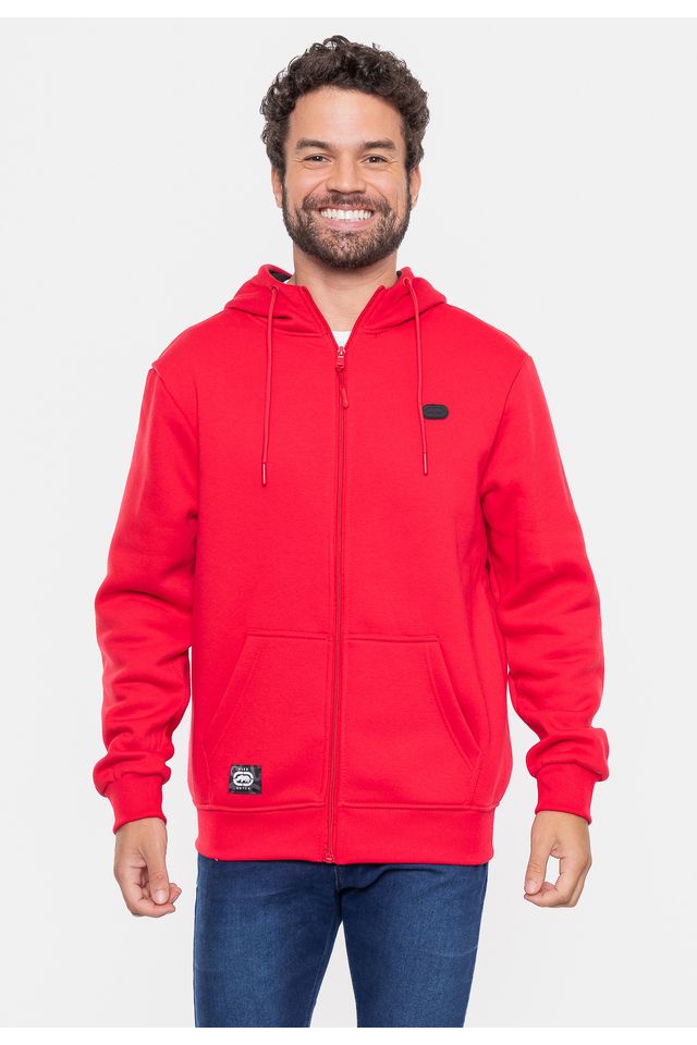 Moletom Ecko Fashion Basic Aberto Vermelho - P