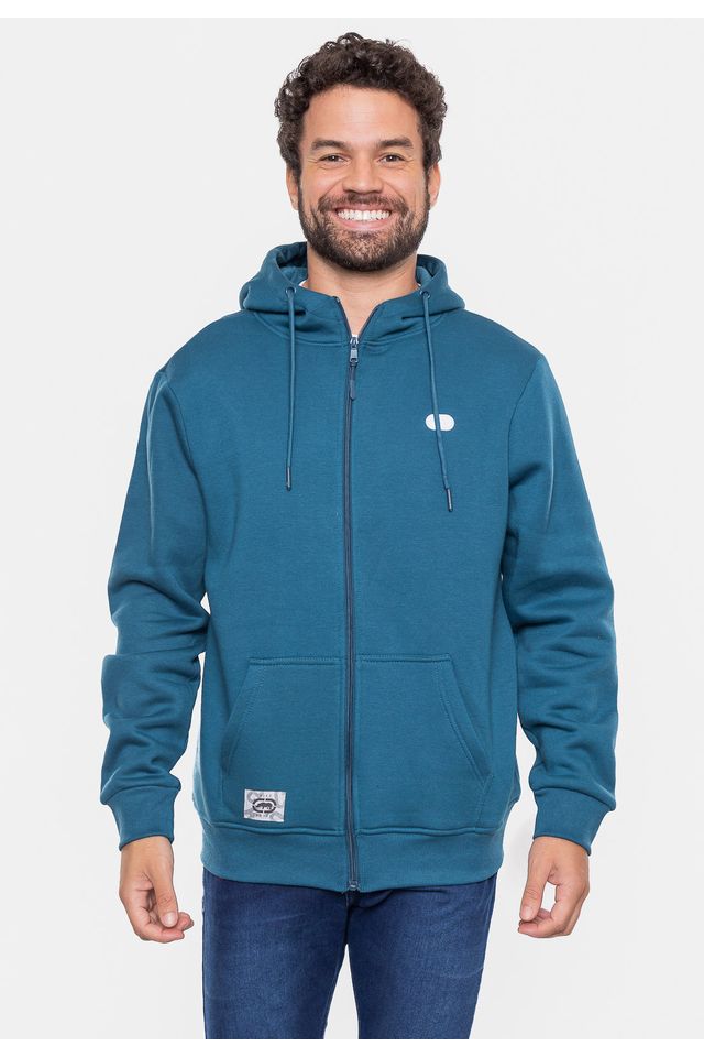 Moletom Ecko Fashion Basic Aberto Azul - P