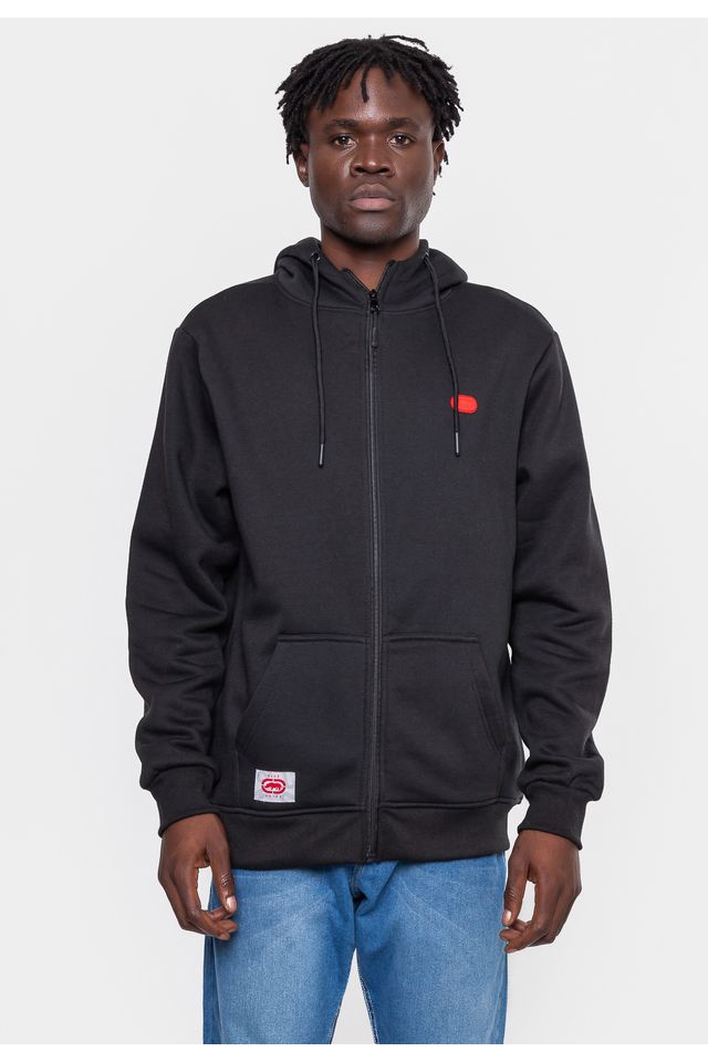 Moletom Ecko Fashion Basic Aberto Preto - P