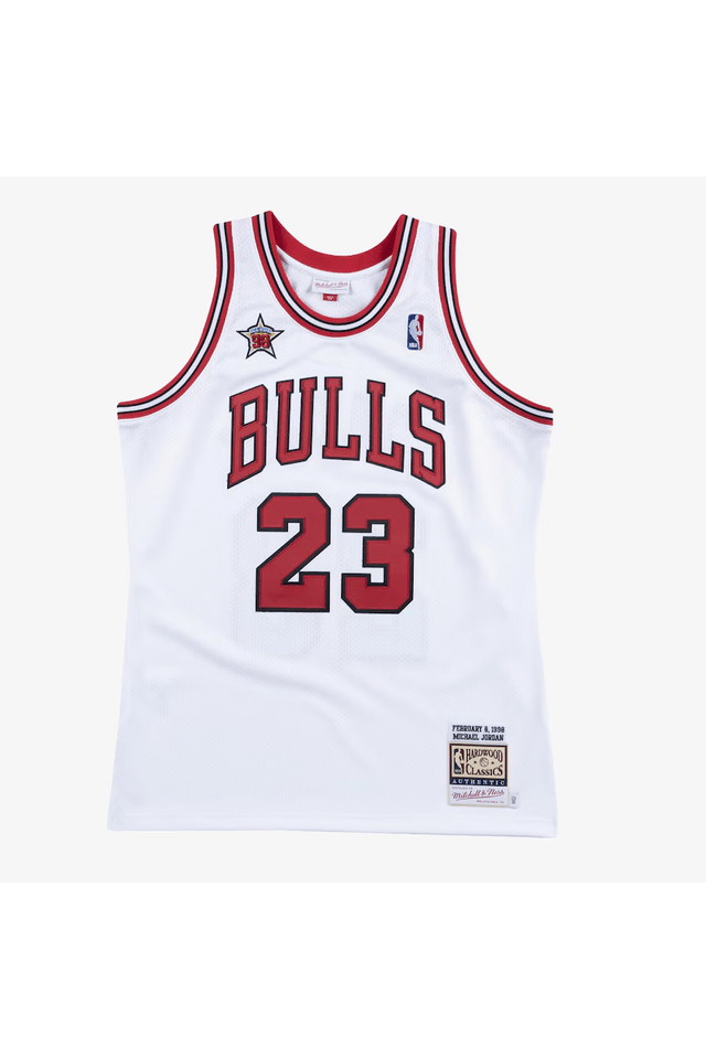 Regata Mitchell & Ness NBA Authentic Jersey Bulls 1998 Michael Jordan Branca - S Regata Mitchell & Ness NBA Authentic Jersey Bulls 1998 Michael Jordan Branca - S