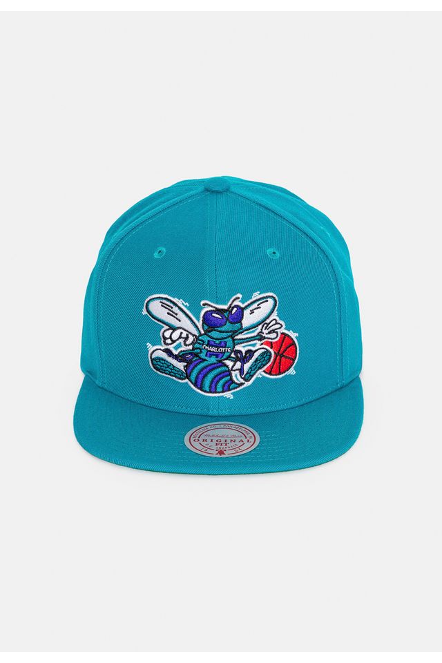 Boné Mitchell & Ness Snapback NBA Team Ground 2.0 HWC Charlotte Hornets Azul - ÚNICO