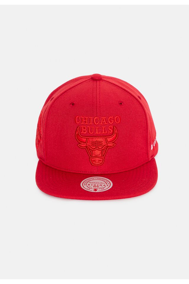 Boné Mitchell & Ness NBA Snapback Core III Chicago Bulls Vermelho - ÚNICO