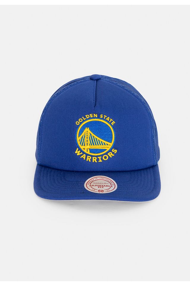 Boné Mitchell & Ness NBA Evergreen Trucker Golden State Warriors Azul - ÚNICO