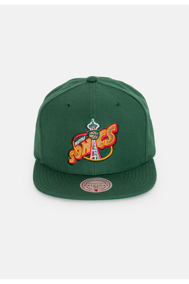Boné Mitchell & Ness NBA Snapback Team Ground 2.0 HWC Seattle Supersonics Verde - ÚNICO Boné Mitchell & Ness NBA Snapback Team Ground 2.0 HWC Seattle Supersonics Verde - ÚNICO