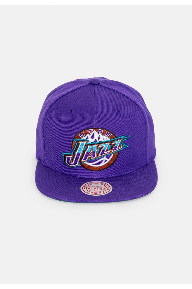 Boné Mitchell & Ness NBA Snapback Team Ground 2.0 HWC Utah Jazz Roxo - ÚNICO