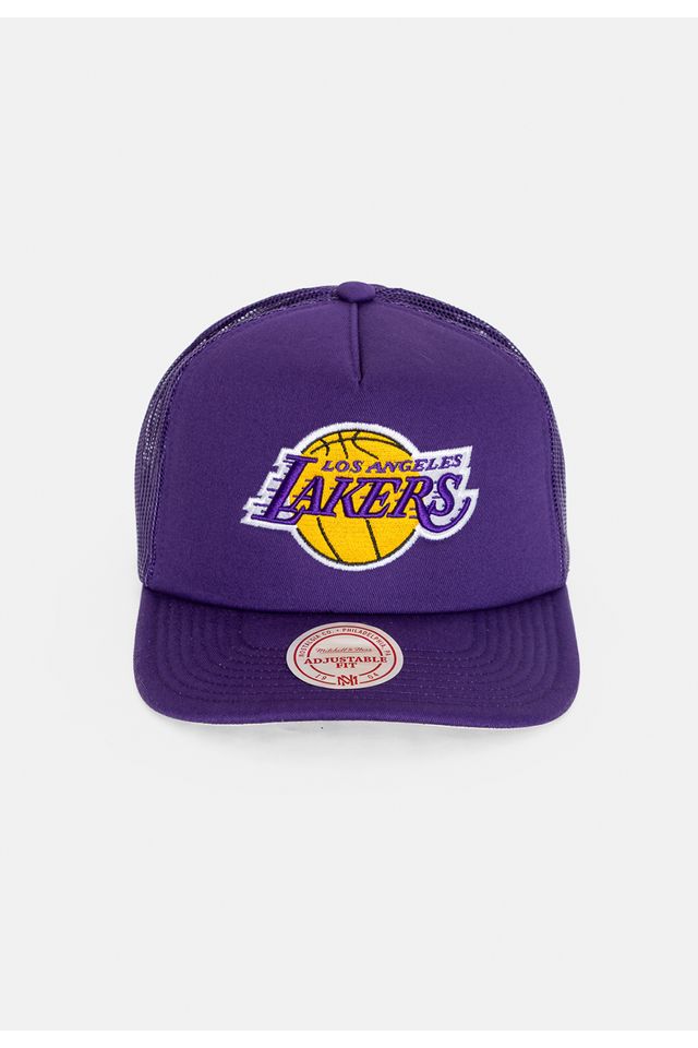 Boné Mitchell & Ness NBA Evergreen Trucker los Angeles Lakers Roxo - ÚNICO Boné Mitchell & Ness NBA Evergreen Trucker los Angeles Lakers Roxo - ÚNICO