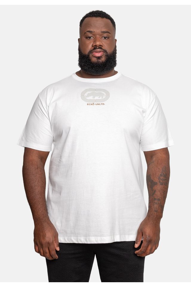 Camiseta Ecko Estampada Plus Size Branca - Plus P