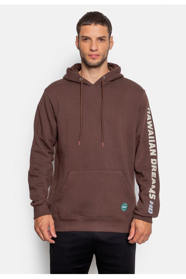 Moletom HD Canguru Fechado Marrom - P Moletom HD Canguru Fechado Marrom - P