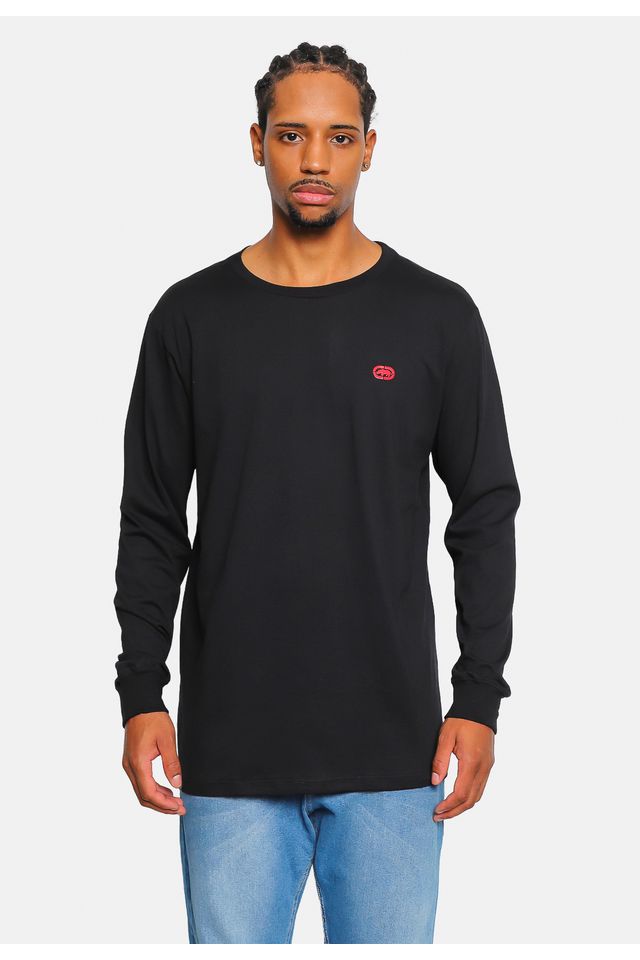 Camiseta Ecko Manga Longa Fashion Basic Preta - P