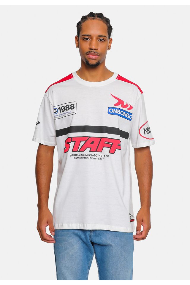 Camiseta Onbongo Estampada Staff Branca - M