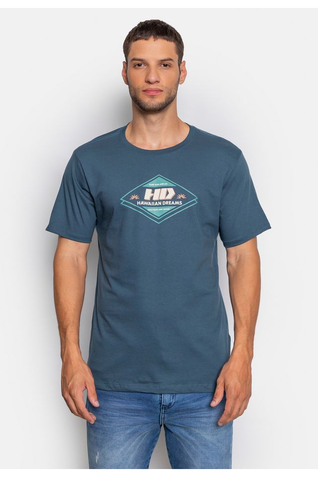 Camiseta HD Estampada Daily Rays Azul Camiseta HD Estampada Azul - P